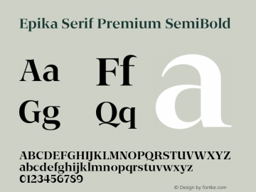 Epika Serif Premium SemiBold Version 1.000 | FoM Fix图片样张