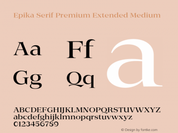 Epika Serif Extended Premium Medium Version 1.000 | FoM Fix图片样张