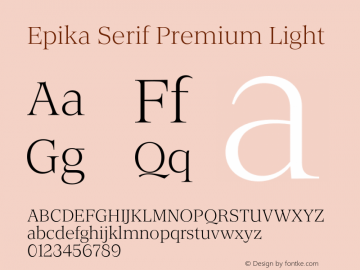 Epika Serif Premium Light Version 1.000 | FoM Fix图片样张