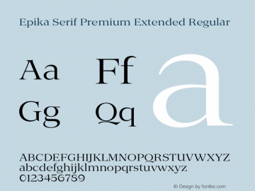 Epika Serif Extended Premium Regular Version 1.000 | FoM Fix图片样张