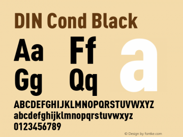 DIN Cond Black Version 8.00图片样张