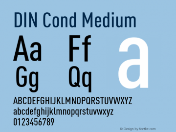 DIN Cond Medium Version 8.00图片样张