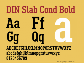 DIN Slab Cond Bold Version 1.00图片样张