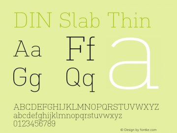 DIN Slab Thin Version 1.00图片样张