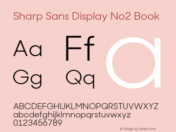 Sharp Sans Disp No2 Version 1.010图片样张