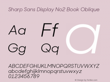 Sharp Sans Disp No2 Obl Version 1.010图片样张