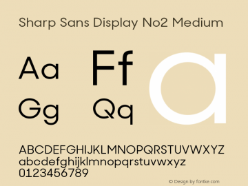 Sharp Sans Disp No2 Medium Version 1.010图片样张