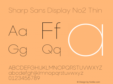 Sharp Sans Disp No2 Thin Version 1.010图片样张