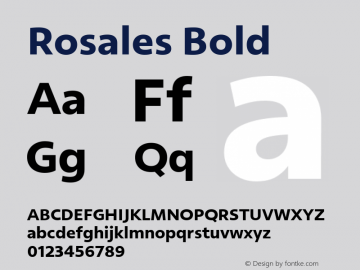 Rosales Bold Version 1.006;hotconv 1.0.109;makeotfexe 2.5.65596图片样张