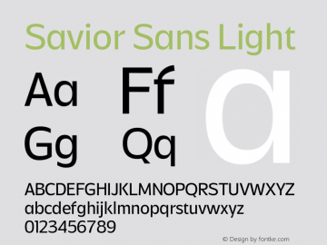 Savior Sans Light Version 1.000图片样张