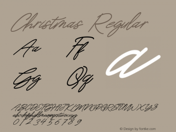 Christmas Version 1.00;December 7, 2021;FontCreator 12.0.0.2545 64-bit图片样张