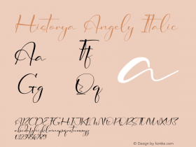 Historya Angely Italic Version 1.00;December 4, 2021;FontCreator 13.0.0.2683 64-bit图片样张