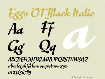 Eggo OT Black Italic Version 7.60图片样张