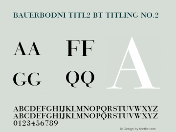 BauerBodni Titl2 BT Titling No.2 Version 1.01 emb4-OT图片样张