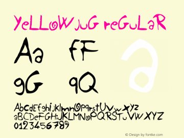 YellowJug Regular Version 1.20; July 11, 2003 Font Sample