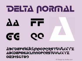 Delta Normal Macromedia Fontographer 4.1 9/19/96 Font Sample