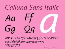 CallunaSans-Italic Version 2.040图片样张