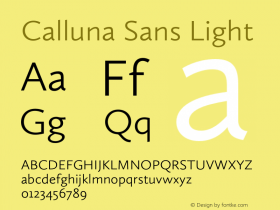 CallunaSans-Light Version 2.040图片样张
