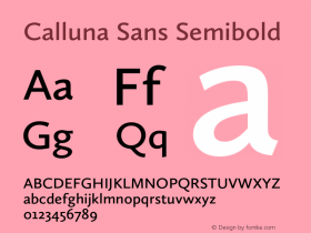 CallunaSans-Semibold Version 2.040图片样张