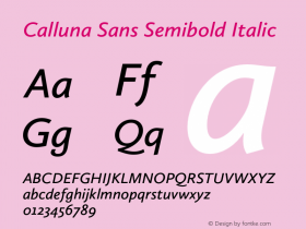 CallunaSans-SemiboldItalic Version 2.040图片样张