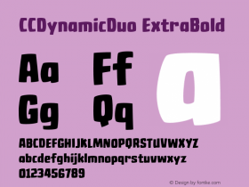 CCDynamicDuo ExtraBold Version 2.000;hotconv 1.0.109;makeotfexe 2.5.65596图片样张