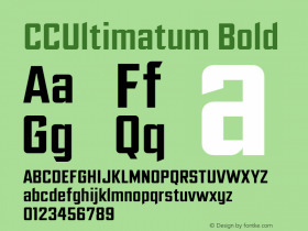 CCUltimatum Bold Version 2.000;hotconv 1.0.109;makeotfexe 2.5.65596图片样张