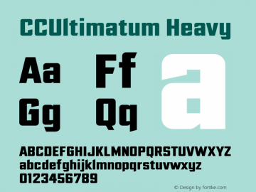 CCUltimatum Heavy Version 2.000;hotconv 1.0.109;makeotfexe 2.5.65596图片样张
