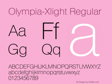 Olympia-Xlight Regular 001.001图片样张