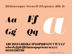 Didonesque Stencil Elegante Blk It Version 1.000;PS 001.000;hotconv 1.0.88;makeotf.lib2.5.64775图片样张