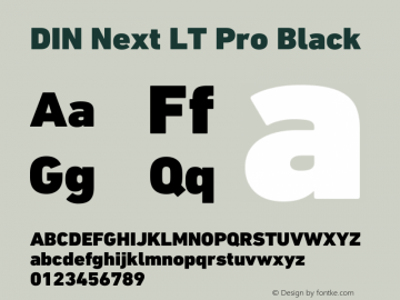 DIN Next LT Pro Black Version 1.40图片样张