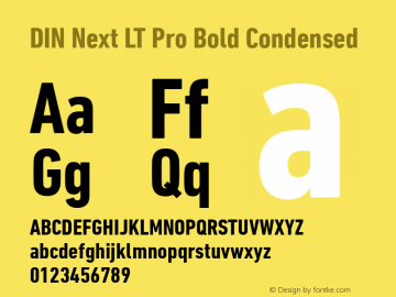 DIN Next LT Pro Bold Condensed Version 1.20图片样张
