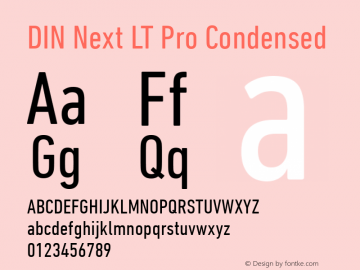 DIN Next LT Pro Condensed Version 1.20图片样张