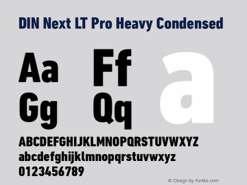 DIN Next LT Pro Heavy Condensed Version 1.20图片样张