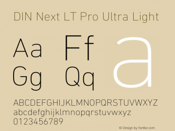 DIN Next LT Pro Ultra Light Version 1.40图片样张