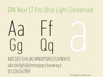 DIN Next LT Pro UltraLight Condensed Version 1.20图片样张