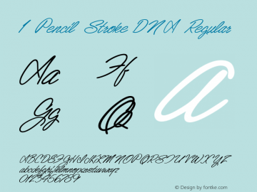 1 Pencil Stroke DNA Regular Macromedia Fontographer 4.1 5/18/2001 Font Sample