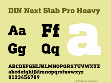 DIN Next Slab Pro Heavy Version 1.00图片样张
