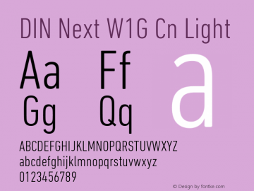 DIN Next W1G Cn Light Version 1.00图片样张