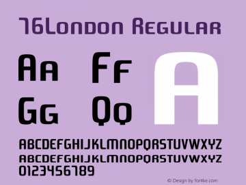 76London Regular 001.000 Font Sample