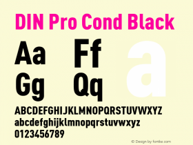 DIN Pro Cond Black Version 7.601, build 1030, FoPs, FL 5.04图片样张