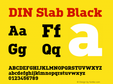 DIN Slab Black Version 1.00图片样张