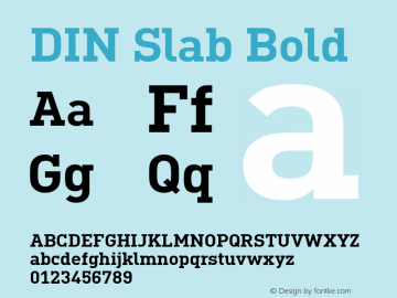 DIN Slab Bold Version 1.00图片样张