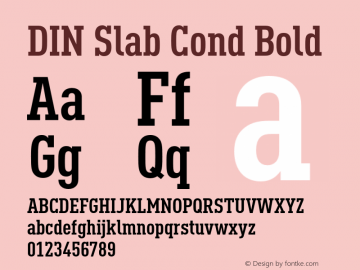 DIN Slab Cond Bold Version 1.00图片样张