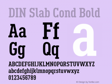 DIN Slab Cond Bold Version 1.00图片样张