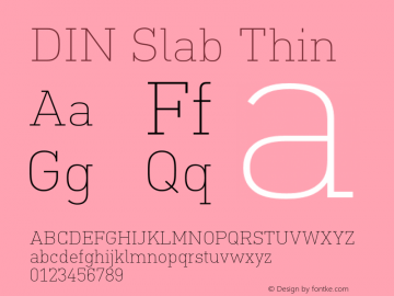 DIN Slab Thin Version 1.00图片样张