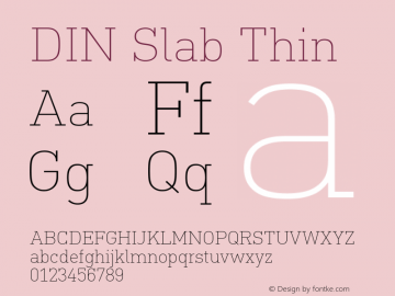 DIN Slab Thin Version 1.00图片样张