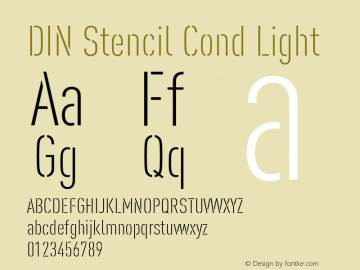 DIN Stencil Cond Light Version 1.00图片样张