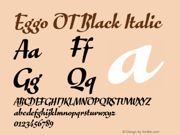 Eggo OT Black Italic Version 7.60图片样张