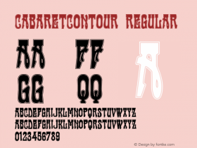 CabaretContour Regular Macromedia Fontographer 4.1 03.06.01图片样张