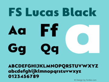 FS Lucas Black Version 1.03;PS 001.002;hotconv 1.0.88;makeotf.lib2.5.64775图片样张